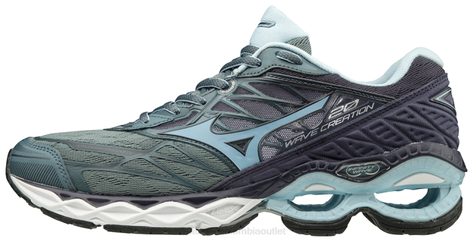 Mizuno zapatilla de running creación de olas 20 mujer zapatos grafito-coolblue (9g5h) 668F69