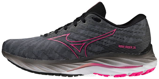 Mizuno zapatilla de running project zero wave rider 26 hombres zapatos quietshade-pinkglo(9i1q) 668F89