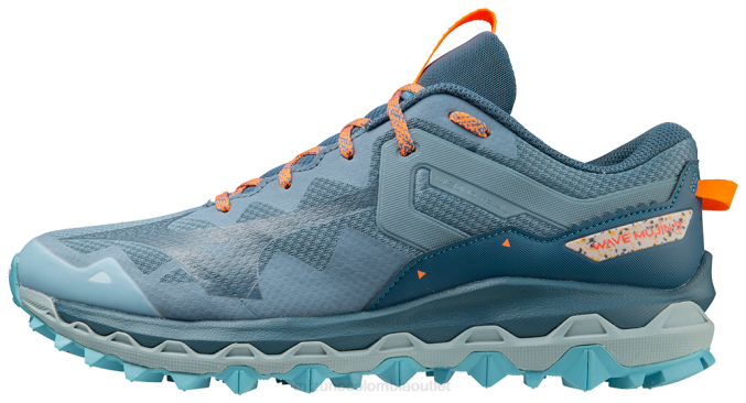Mizuno zapatilla de trail running wave mujin 9 hombres zapatos provincialblue-babyblue(5b56) 668F2