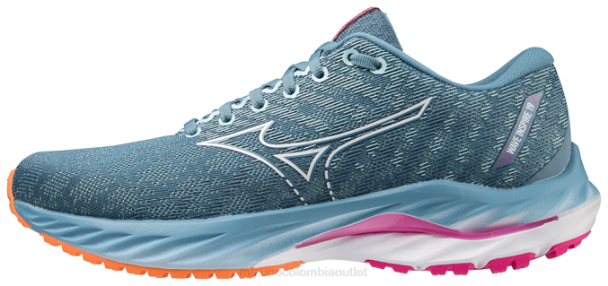 Mizuno zapatilla para correr wave inspire 19 mujer zapatos deslumbrante azul-blanco (5b00) 668F52