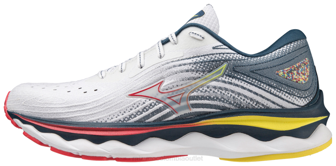 Mizuno zapatilla para correr wave sky 6 mujer zapatos hibisco blanco (002m) 668F81
