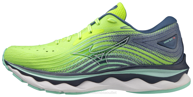 Mizuno zapatilla para correr wave sky 6 mujer zapatos neolime-aguaantigua(4maw) 668F83