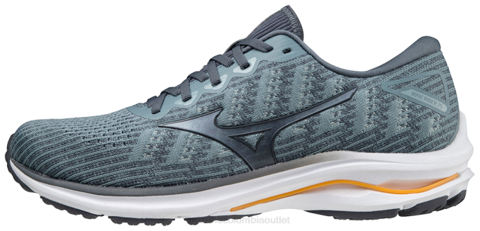 Mizuno zapatillas de correr wave rider 25 waveknit hombres zapatos soldado-turbulencia (trtu) 668F169