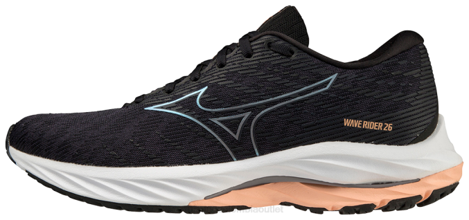 Mizuno zapatillas de correr wave rider 26 d mujer zapatos odysseygrey-quicksilver(9zqs) 668F111