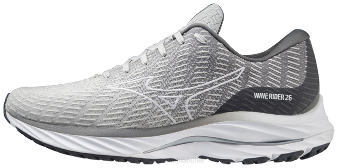 Mizuno zapatillas de correr wave rider 26 ssw 2e hombres zapatos Harbormist-blanco (hm00) 668F98