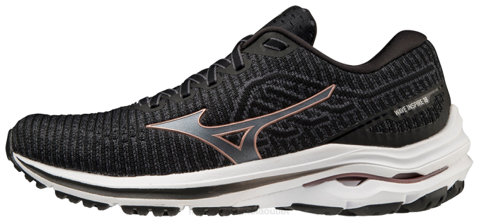 Mizuno zapatillas de running wave inspire 18 waveknit mujer zapatos ébano (ojo) 668F147