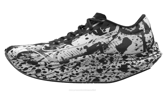 Mizuno zapatillas de running wave rebelion pro kakizome pb unisexo zapatos blanco-negro(0090) 668F35