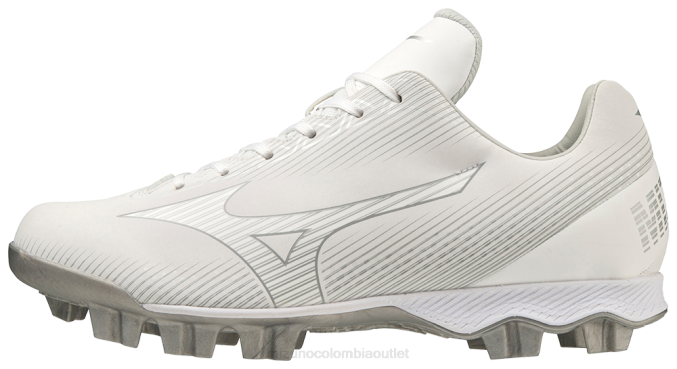 Mizuno Wave Finch Lightrevo tacos de softball moldeados mujer zapatos blanco (0000) 668F2173