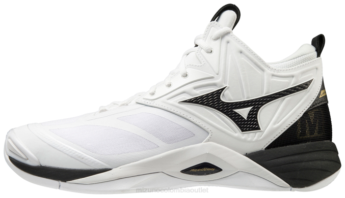 Mizuno Wave Momentum 2 mid zapatillas de voleibol unisex unisexo zapatos blanco-negro(0090) 668F2197