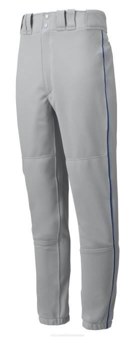 Mizuno pantalón de béisbol con ribete premier juventud vestir gris-azul marino 668F1206