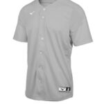 Mizuno camiseta de béisbol con botones completos aerolite juventud vestir gris(9191) 668F1266