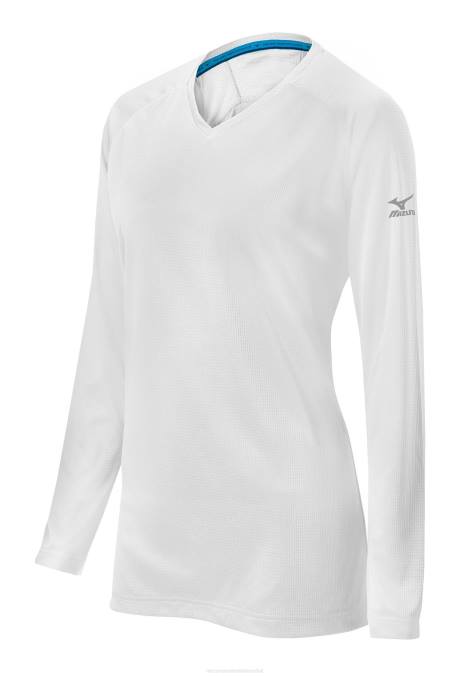mizuno_camiseta_de_entrenamiento_comp_chica_vestir_blanco_0000_668f2560.jpg Mizuno camiseta de entrenamiento comp chica vestir blanco (0000) 668F2560 - Image 1