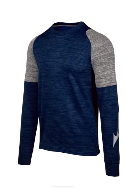 Mizuno camiseta de manga larga de velocidad juventud vestir azul marino-sombra(519i) 668F2795