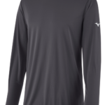 Mizuno camiseta de manga larga hombres vestir carboncillo(9292) 668F1438