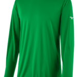 Mizuno camiseta de manga larga hombres vestir kellygreen(4l4l) 668F1432