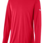 Mizuno camiseta de manga larga hombres vestir rojo (1010) 668F1427