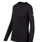Mizuno camiseta de manga larga juventud vestir negro (9090) 668F1517