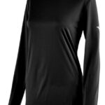Mizuno camiseta de manga larga mujer vestir negro (9090) 668F1365