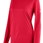 Mizuno camiseta de manga larga mujer vestir rojo (1010) 668F1366