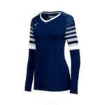 Mizuno camiseta de voleibol de manga larga techno 8 juventud vestir azul marino-blanco (5100) 668F2301