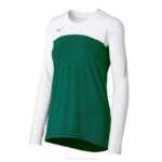 Mizuno camiseta de voleibol de manga larga techno vii unisexo vestir bosque-blanco(4100) 668F2347