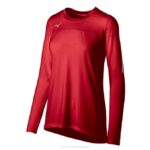 Mizuno camiseta de voleibol de manga larga techno vii unisexo vestir rojo (1010) 668F2345