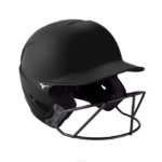 Mizuno casco de bateo de softbol de lanzamiento rápido f6-color sólido unisexo accesorios negro (9090) 668F1821