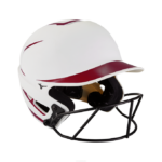 Mizuno casco de bateo de softbol de lanzamiento rápido f6 unisexo accesorios cardenal blanco (0012) 668F1811