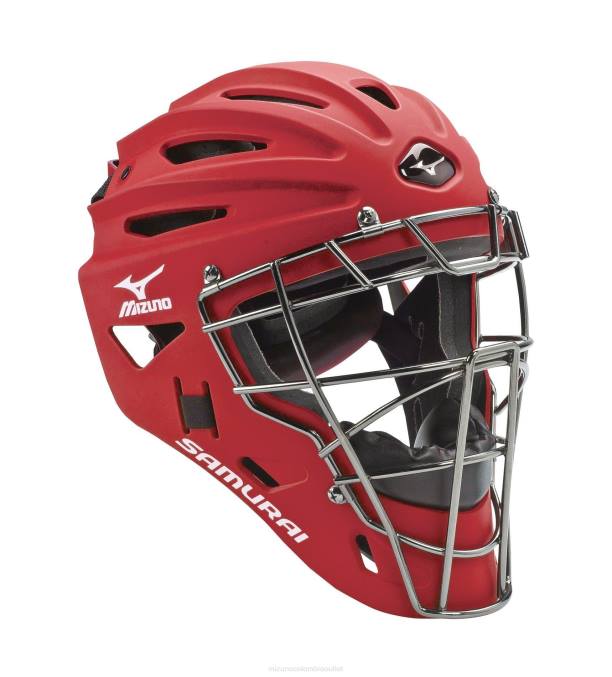 Mizuno casco de receptor de béisbol samurai g4 unisexo accesorios cardenal(1212) 668F1052 - Image 1