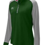 Mizuno chamarra prime con media cremallera unisexo vestir bosque-gris(4191) 668F2547