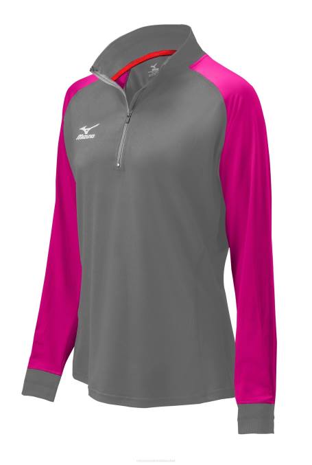 mizuno_chamarra_prime_con_media_cremallera_unisexo_vestir_carbon_rosa_impactante_negro_921m_668f2554.jpg Mizuno chamarra prime con media cremallera unisexo vestir carbón-rosa impactante-negro (921m) 668F2554 - Image 1