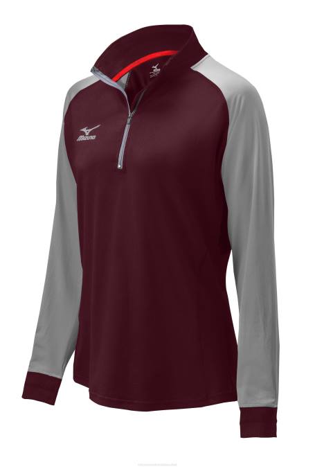 mizuno_chamarra_prime_con_media_cremallera_unisexo_vestir_cardenal_gris1291_668f2546.jpg Mizuno chamarra prime con media cremallera unisexo vestir cardenal-gris(1291) 668F2546 - Image 1