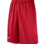 Mizuno corto de entrenamiento de incursión hombres vestir rojo (1010) 668F2787