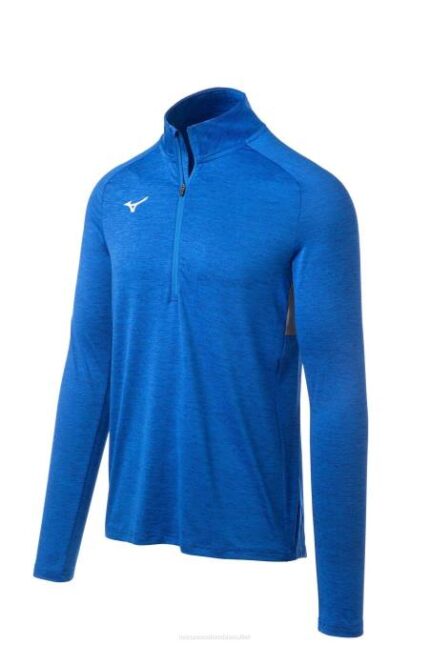 Mizuno cremallera alfa 1/2 hombres vestir real (5252) 668F1327