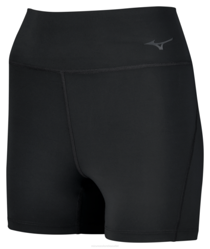 Mizuno desafío 4" apretado mujer vestir negro (9090) 668F2712