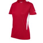 Mizuno jersey de cuello redondo de softbol juventud vestir rojo-blanco (1000) 668F2028