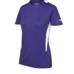 Mizuno jersey de cuello redondo de softbol mujer vestir púrpura-blanco (6000) 668F1972