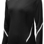 Mizuno maillot manga larga generación techno juventud vestir negro-blanco (9000) 668F2416