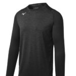 Mizuno manga elástica alfa juventud vestir negro (9090) 668F1486