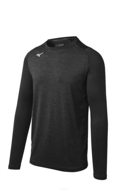 Mizuno manga elástica alfa juventud vestir negro (9090) 668F1486