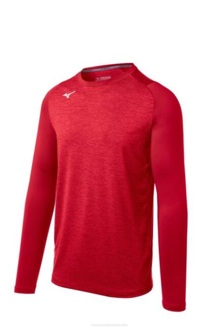 Mizuno manga elástica alfa juventud vestir rojo (1010) 668F1487