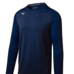 Mizuno manga elástica alfa unisexo vestir azul marino (5151) 668F2751