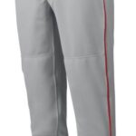 Mizuno pantalón de béisbol con ribete premier hombres vestir gris-rojo (9110) 668F1167