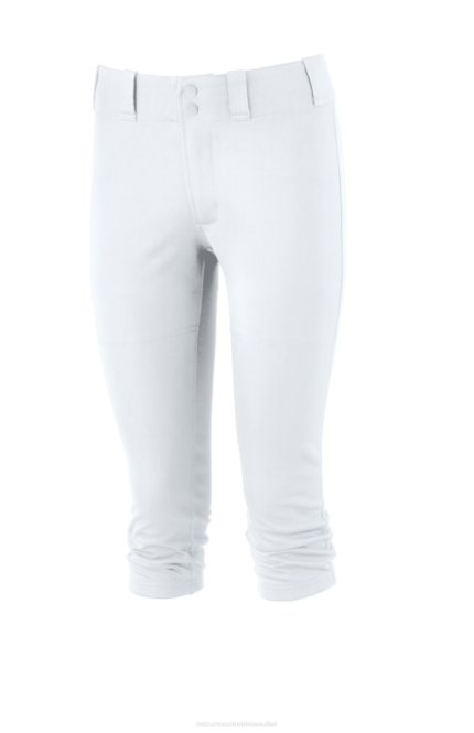 Mizuno pantalón de softbol prospecto mujer vestir blanco (0000) 668F1917