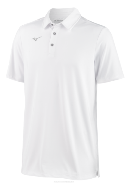Mizuno polo acelerado hombres vestir blanco (0000) 668F1353