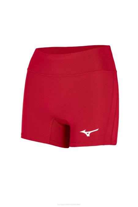 Mizuno Short de voleibol con entrepierna elevada de 4" mujer vestir rojo (1010) 668F2225 - Image 1