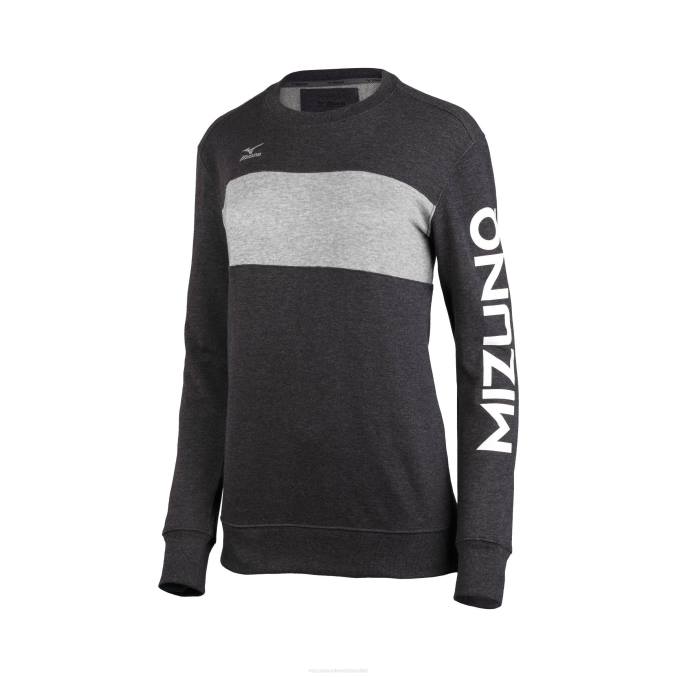 mizuno_sudadera_retro_de_voleibol_unisexo_vestir_gris_carbon_668f2475.jpg Mizuno sudadera retro de voleibol unisexo vestir gris carbón 668F2475 - Image 1