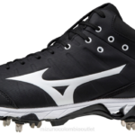Mizuno Taco de béisbol de metal de 9 puntas Ambition 2 mid metal hombres zapatos negro-blanco (9000) 668F1611
