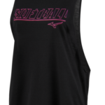 Mizuno tanque gráfico muscular mujer vestir negro (9090) 668F2123