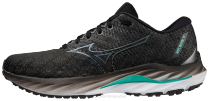Mizuno zapatilla para correr wave inspire 19 hombres zapatos negro-gris metalizado (90mg) 668F41
